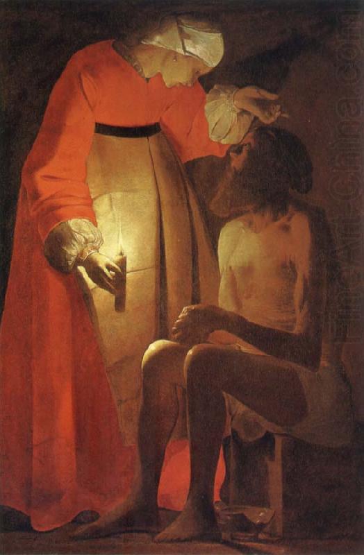 Ijob will mock of its woman, Georges de La Tour